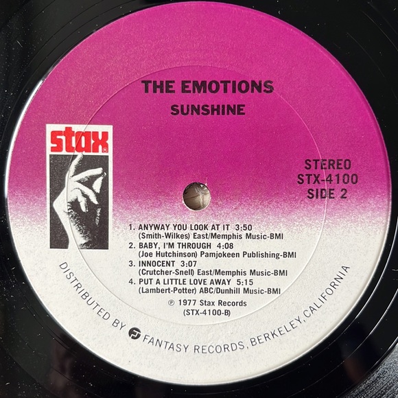 The Emotions - “Sunshine” Vinyl LP - Picture 5 of 5